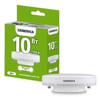 Лампа светодиодная T80 10Вт таблетка 4000К GX53 230В GENERICA LL-T80-10-230-40-GX53-G - УПС инжиниринг