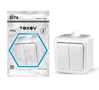 Выключатель 2-кл. ОП Dita IP54 10А 250В бел. TOKOV ELECTRIC TKL-DT-V2-C01-IP54 - УПС инжиниринг