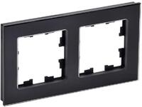 Рамка 2-м BRITE РУ-2-2-БрЧ стекло черн. IEK BR-M22-G-K02 - УПС инжиниринг
