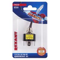 Тумблер 12В 30А (3c) ON-OFF 1п с красн. LED подсветкой (ASW-07D-2) блист. Rexant 06-0334-B - УПС инжиниринг