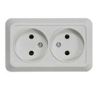 Розетка 2-м ОП Bolleto 7102 16А IP20 бел. ASD / IN HOME 4680005959822 - УПС инжиниринг