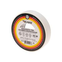 Изолента ПВХ профессиональная 0.18х19мм 20м бел. Kranz KR-09-2801 - УПС инжиниринг