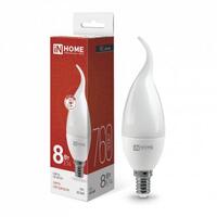 Лампа светодиодная LED-СВЕЧА НА ВЕТРУ-VC 8Вт свеча на ветру 4000К нейтр. бел. E14 760лм 230В IN HOME 4690612030432 - УПС инжиниринг