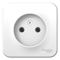 Розетка 1-м ОП Blanca 16А IP20 250В без заземл. без защ. шторок с металлич. пластиной бел. SE BLNRA000121 - УПС инжиниринг