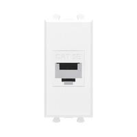 Розетка компьютерная 1мод. Avanti "Белое облако" RJ45 кат.5E без шторок модульная механизм DKC 4400661 - УПС инжиниринг