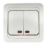 Выключатель 2-кл. СП Classico 2123 10А IP20 с подсветкой бел. ASD / IN HOME 4680005959877 - УПС инжиниринг