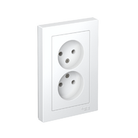 Розетка двойная AtlasDesign без заземл.16А в сборе лотос SE ATN001320 - УПС инжиниринг