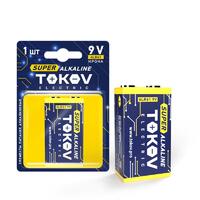 Элемент питания алкалиновый "крона" 6LR61 (блист.1шт) TOKOV ELECTRIC TKE-ALS-6LR61/B1 - УПС инжиниринг