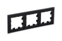 Рамка 3-м AtlasDesign Nature матов. стекло черн. SE ATN331003 - УПС инжиниринг