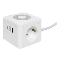 Удлинитель "Куб" 2х1.3м 2USB 2.4А+Type C + Ночник 1кв.мм EKF UBA-CUB-2-TC - УПС инжиниринг