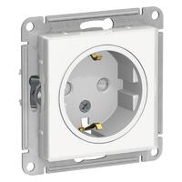 Розетка 1-м СП AtlasDesign Art 16А IP20 с заземл. защ. шторки механизм бел. SE ATN200145 - УПС инжиниринг