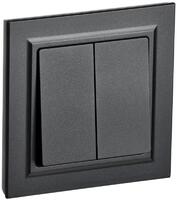 Выключатель 2-кл. СП BRITE ВСР10-2-0-БрЧ 10А в сборе черн. IEK BR-V20-0-10-K02-F - УПС инжиниринг