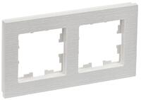 Рамка 2-м BRITE РУ-2-Бр бел. рифленый IEK BR-M22-51-K01 - УПС инжиниринг