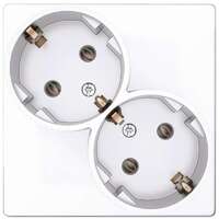 Розетка 2-м СП Simon 24 16А IP20 2х2P+E Schuko без защ. шторок механизм бел. Simon 2450459-030 - УПС инжиниринг