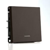 Выключатель 1-кл. ArtGallery (сх. 1а) 10AX с подсветкой механизм мокко SE GAL000613 - УПС инжиниринг