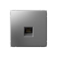 Розетка компьютерная ArtGallery RJ45 кат.6A механизм сталь SE GAL000986 - УПС инжиниринг