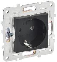 Розетка SKANDY 16А с заземл. без защ. шторок SK-R05Bl черн. IEK SK-R11-16-K02 - УПС инжиниринг
