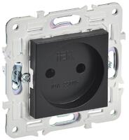 Розетка SKANDY 10А без заземл. без защ. шторок SK-R02Bl черн. IEK SK-R10-10-K02 - УПС инжиниринг