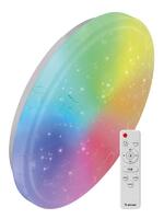 Светильник светодиодный PREMIUM FROST-RGB 75Вт 230В 3000-6500К 4400лм IP40 495х85мм настенно-потолочный управляемый с пультом ДУ с RGB подсветкой КОСМОС KSFrosRGB75W - УПС инжиниринг
