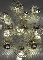 Гирлянда светодиодная "Фонарики" хром 5х3см 10LED тепл. бел. 1.8+0.3м КОСМОС KOC_GIR-B120 - УПС инжиниринг