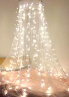 Гирлянда светодиодная "Пучок" 7 нитей 1.8м 126LED тепл. бел. 220В провод зел. КОСМОС KOC_TRE-V71 - УПС инжиниринг