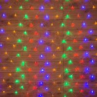 Гирлянда светодиодная "Сеть" 1.5х1.5м 150LED мультиколор 12Вт 220-240В IP20 с контроллером 8 режимов провод ПВХ прозр. Neon-Night 215-129 - УПС инжиниринг