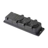 Колодка 3-м 16А IP44 2P+PE 230В с защ. крышками каучук PROxima EKF RPS-015-16-230-44-r - УПС инжиниринг