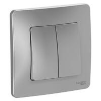 Выключатель 2-кл. СП Blanca 10А IP20 (сх. 5) 250В алюм. SE BLNVS010503 - УПС инжиниринг