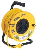 Удлинитель на катушке 4х30м без заземл. 6А IP20 Garden УК30 2х0.75 термозащита IEK WKP23-06-04-30 - УПС инжиниринг