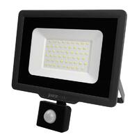 Прожектор светодиодный PFL-C3 SENSOR 50Вт 6500К IP65 ДО закален. прозр. стекло Pro JazzWay 5026940A - УПС инжиниринг