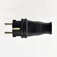 Вилка кабельная 1ф 1х16А 2P+E 220-240В IP44 каучук LEZARD 106-0400-0105/105 - УПС инжиниринг