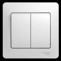 Выключатель 2-кл. СП Glossa 10А IP20 (сх. 5) 10AX в сборе бел. SE GSL000152 - УПС инжиниринг
