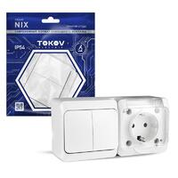 Блок ОП Nix (розетка 16А 250В с заземл. 2-кл. выкл. 10А) IP54 бел. TOKOV ELECTRIC TKE-NX-V2RZ-C01T-IP54 - УПС инжиниринг