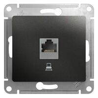 Розетка компьютерная 1-м Glossa RJ45 кат.5E механизм антрацит SE GSL000781K - УПС инжиниринг