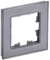 Рамка 1-м BRITE РУ-1-2-БрСе стекло сер. IEK BR-M12-G-K03 - УПС инжиниринг
