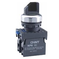 Переключатель без подсветки NP8-11X/212 2 полож. с фиксацией черн. 1НО+1НЗ IP65 (R) CHINT 578129 - УПС инжиниринг
