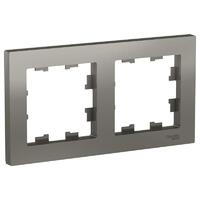 Рамка 2-м AtlasDesign универс. сталь SE ATN000902 - УПС инжиниринг