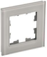 Рамка 1-м BRITE РУ-1-2-БрД стекло дым. IEK BR-M12-G-K30 - УПС инжиниринг