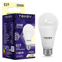 Лампа светодиодная 20Вт А60 3000К Е27 176-264В TOKOV ELECTRIC TKE-A60-E27-20-3K - УПС инжиниринг
