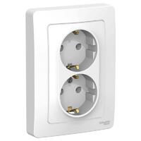 Розетка 2-м СП Blanca 16А IP20 250В с заземл. без защ. шторок бел. SE BLNRS001021 - УПС инжиниринг