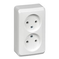 Розетка 2-м ОП Этюд 16А IP20 250В без заземл. без защ. шторок бел. SE PA16-005B - УПС инжиниринг