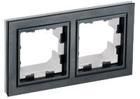 Рамка 2-м IP44 BRITE РУ-2-БрЧ-44 черн. IEK BR-M22-44-K02 - УПС инжиниринг