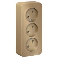 Розетка 3-м ОП Blanca 16А IP20 250В без заземл. без защ. шторок с изолир. пластиной титан SE BLNRA000314 - УПС инжиниринг