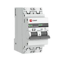 Выключатель автоматический модульный 2п C 2А 4.5кА ВА 47-63 PROxima EKF mcb4763-2-02C-pro - УПС инжиниринг