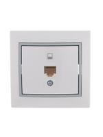 Розетка компьютерная 1-м СП Mira RJ45 бел./сер. LEZARD 701-0215-139 - УПС инжиниринг