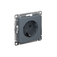 Розетка 1-м СП AtlasDesign 16А IP20 с заземл. механизм грифель SE ATN000743 - УПС инжиниринг