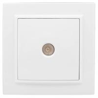 Розетка телевизионная TV 1-м СП Минск 5-862МГц 75Ом бел. Basic EKF ERA00-027-10 - УПС инжиниринг