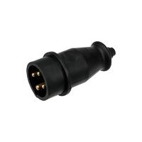 Вилка переносная влагозащ. 3P+PE 32А IP44 каучук черн. Rexant 111-006 - УПС инжиниринг