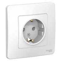 Розетка 1-м СП Blanca 16А IP20 250В с заземл. без защ. шторок бел. SE BLNRS001011 - УПС инжиниринг
