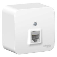 Розетка компьютерная 1-м ОП Blanca RJ45 кат.5E с изолир. пластиной бел. SE BLNIA045001 - УПС инжиниринг